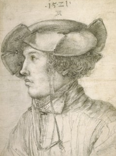 Portrait of a Young Man; Swiss; Switzerland; 1521; Black chalk; 38.1 x 28.7 cm, 15 x 11 5,16 in
