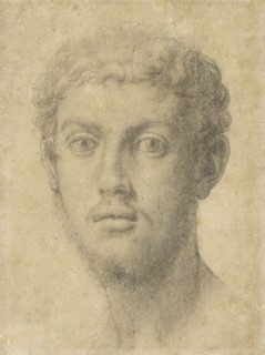 Head of a Man; Agnolo Bronzino, Italian, 1503 - 1572, Italy; about 1550 - 1555; Black chalk; 13.8 x 10.3 cm, 5 7,16 x 4 1,16 in