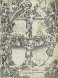 Design for a Marriage Window with the Seasons Spring and Summer; Daniel Lindtmayer, Swiss, 1552 - 1602,1607, about 1595 - 1600