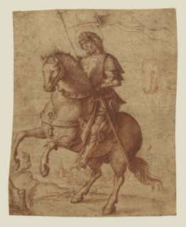A Saint on Horseback; Circle of Giovanni Battista Cima da Conegliano, Italian, Venetian, about 1459,1460 ? - 1517,1518, Italy