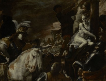 Clorinda Rescuing Sofronia and Olindo; Mattia Preti, Italian, Neapolitan, 1613 - 1699, about 1660; Oil on canvas