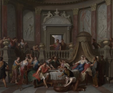 The Banquet of Cleopatra; Gerard Hoet, Dutch, 1648 - 1733, late 17th century - early 18th century; Oil on canvas