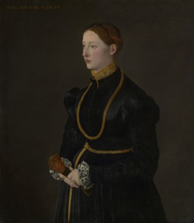 Portrait of Barbara Kressin; Netherlandish Master, active Germany; Germany; 1544; Oil on canvas; 110.5 x 96.5 cm, 43 1,2 x 38 in