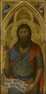 Saint John the Baptist; Luca di Tommè, Italian, active 1355 - 1389, Siena, Tuscany, Italy; late 14th century; Tempera and gold