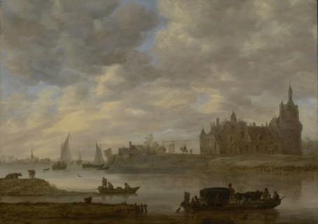 View of the Castle of Wijk at Duurstede; Jan van Goyen, Dutch, 1596 - 1656, The Netherlands; 1649; Oil on panel; 52.4 × 73.8 cm