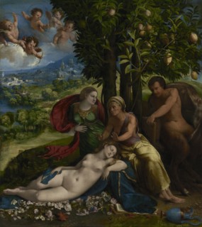 Mythological Scene; Dosso Dossi, Giovanni di Niccolò de Lutero, Italian, Ferrarese, about 1490 - 1542, Italy; about 1524