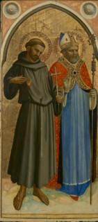 Saint Francis and a Bishop Saint; Fra Angelico, Guido di Pietro, Fra Giovanni da Fiesole, Italian, about 1395,1400 - 1455
