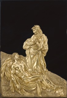 Virgin Mourning the Dead Christ; Cesare Targone, Italian, active late 16th century, Venice, Veneto, Italy; 1586 - 1587; frame