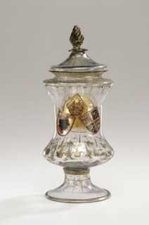 Covered Vessel; Façon de Venise, possibly the Glashütte of Wolfgang Vitl, Austrian, active 1534 - 1540, Hall, Austria