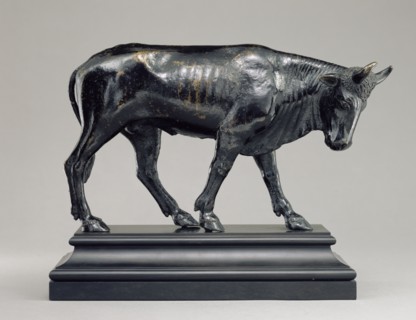 Bull with Head Lowered; Italian; Venice, Veneto, Italy; about 1510 - 1525; Bronze; 12.4 x 22.2 x 6 cm, 4 7,8 x 8 3,4 x 2 3,8 in