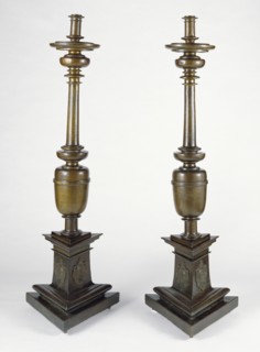 Pair of Candlesticks; about 1650 - 1670; Bronze