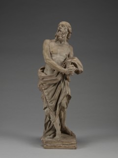 Saint Bartholomew; possibly Belgian; 18th century; Terracotta; 57.2 × 21 × 17.8 cm, 22 1,2 × 8 1,4 × 7 in