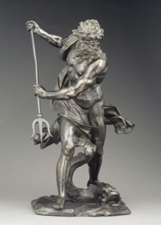 Neptune and Dolphin; After Gian Lorenzo Bernini, Italian, 1598 - 1680, probably 17th century, after 1623, Bronze; 55.9 cm