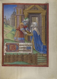 The Meeting at the Golden Gate; Georges Trubert, French, active Provence, France 1469 - 1508, Provence, France; about 1480