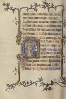 Initial D: The Way to Calvary; Atelier of the Passion Master; Paris, written, France; illumination about 1270 - 1280; written