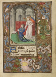 Charles the Bold Presented by an Angel; Lieven van Lathem, Flemish, about 1430 - 1493, Antwerp, illuminated, Belgium