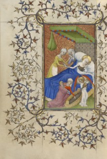 The Nativity of the Virgin; Pseudo-Jacquemart de Hesdin, French, active about 1380 - 1415, Bourges, probably, France