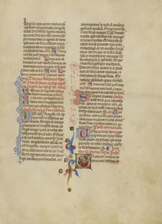 Initial G: Saint Thomas Becket; Master of the Brussels Initials, Italian, active about 1389 - 1410, Bologna, Emilia-Romagna