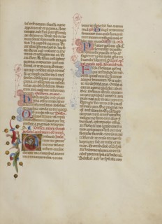 Initial C: Saint Lawrence; Master of the Brussels Initials, Italian, active about 1389 - 1410, Bologna, Emilia-Romagna, Italy