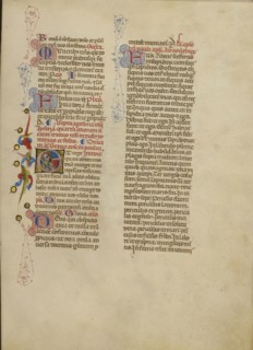 Initial E: Saint Paul; Master of the Brussels Initials, Italian, active about 1389 - 1410, Bologna, Emilia-Romagna, Italy
