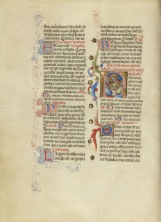 Initial N: The Last Supper; Master of the Brussels Initials, Italian, active about 1389 - 1410, Bologna, Emilia-Romagna, Italy