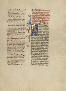 Initial I: A Prophet Holding a Scroll; Master of the Brussels Initials, Italian, active about 1389 - 1410, Bologna