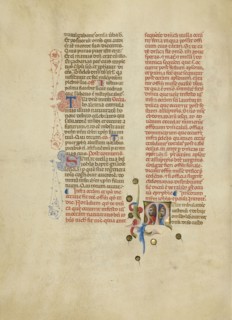 Initial M: Saints John and Paul; Master of the Brussels Initials, Italian, active about 1389 - 1410, Bologna, Emilia-Romagna