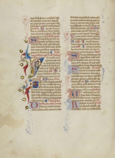 Initial I: Saint Augustine; Master of the Brussels Initials, Italian, active about 1389 - 1410, Bologna, Emilia-Romagna, Italy