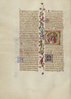 Initial G: All Saints; Master of the Brussels Initials, Italian, active about 1389 - 1410, Bologna, Emilia-Romagna, Italy