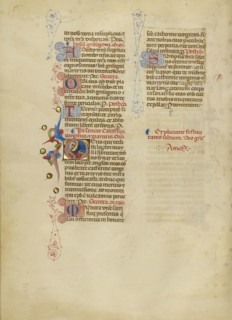 Initial D: Saint Catherine; Master of the Brussels Initials, Italian, active about 1389 - 1410, Bologna, Emilia-Romagna, Italy