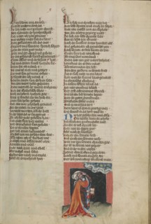 Jonicus, the First Astronomer; Regensburg, Bavaria, Germany; about 1400 - 1410; Tempera colors, gold, silver paint, and ink