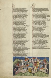 Sodom and Gomorrah; Unknown, Rudolf von Ems, Austrian, about 1200 - 1254, Regensburg, Bavaria, Germany; about 1400–1410