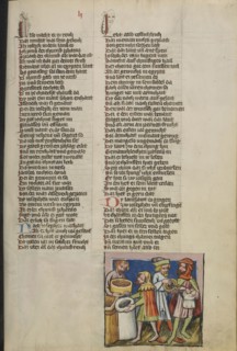 Joseph as Chief Administrator; Regensburg, Bavaria, Germany; about 1400 - 1410; Tempera colors, gold, silver paint, and ink