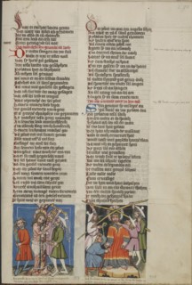 The Flagellation; The Crowning with Thorns; Regensburg, Bavaria, Germany; about 1400 - 1410; Tempera colors, gold, silver paint
