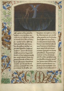 The Torment of the Proud - Valley of Burning Sulphur; Simon Marmion, Flemish, active 1450 - 1489, Valenciennes, France; 1475