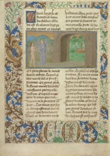 The Good But Not Very Good are Nourished by a Fountain; Simon Marmion, Flemish, active 1450 - 1489, Ghent, Belgium; 1475