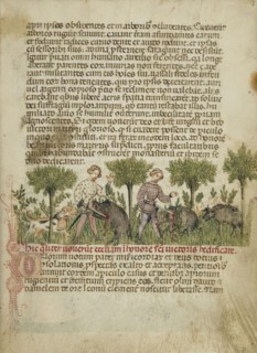 Aimo and Vermondo Killing Two Wild Boars; Attributed to Anovelo da Imbonate, Italian, Lombard, active about 1400, Milan