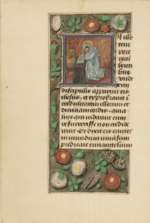 Initial I: Saint Mark; Master of the Dresden Prayer Book or workshop, Flemish, active about 1480 - 1515, Bruges, Belgium