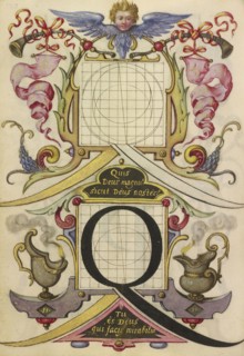 Guide for Constructing the Letter Q; Joris Hoefnagel, Flemish , Hungarian, 1542 - 1600, Vienna, Austria; about 1591 - 1596