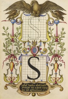 Guide for Constructing the Letter S; Joris Hoefnagel, Flemish , Hungarian, 1542 - 1600, Vienna, Austria; about 1591 - 1596