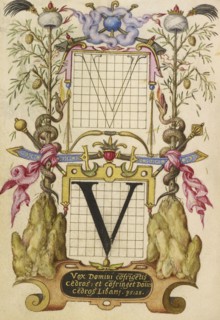 Guide for Constructing the Letter V; Joris Hoefnagel, Flemish , Hungarian, 1542 - 1600, Vienna, Austria; about 1591 - 1596