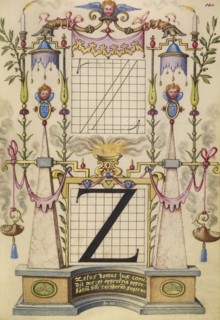 Guide for Constructing the Letter Z; Joris Hoefnagel, Flemish , Hungarian, 1542 - 1600, Vienna, Austria; about 1591 - 1596