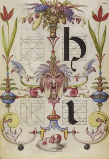 Guide for Constructing the Letters H and I; Joris Hoefnagel, Flemish , Hungarian, 1542 - 1600, Vienna, Austria; about 1591