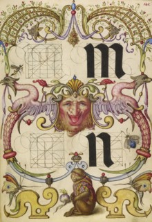 Guide for Constructing the Letters m and n; Joris Hoefnagel, Flemish , Hungarian, 1542 - 1600, Vienna, Austria; about 1591