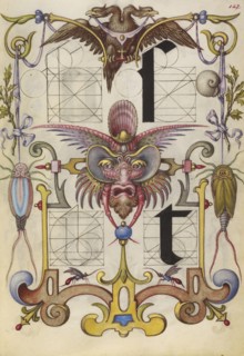 Guide for Constructing the Letters s and t; Joris Hoefnagel, Flemish , Hungarian, 1542 - 1600, Vienna, Austria; about 1591