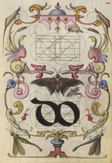 Guide for Constructing the Ligature do; Joris Hoefnagel, Flemish , Hungarian, 1542 - 1600, Vienna, Austria; about 1591 - 1596