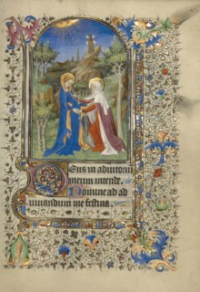 The Visitation; Master of the Harvard Hannibal, French, active Paris, France, 1415 - about 1430, Paris, France; about 1420