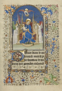 The Virgin and Child Enthroned; Master of the Harvard Hannibal, French, active Paris, France, 1415 - about 1430, Paris, France