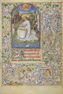 Saint John on Patmos; Dunois Master, French, active Paris, France until 1463, Paris, France; 1455; Tempera colors, gold paint