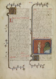 The Creation of Water and Land; Master of Jean de Mandeville, French, active 1350 - 1370, Paris, France; about 1360 - 1370